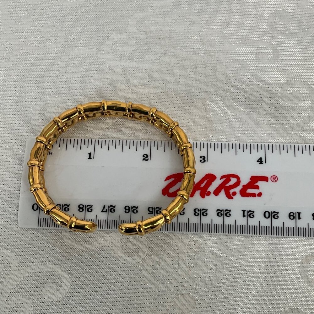Gold-Tone Chain Link Cuff Bracelet - Picture 5 of 5